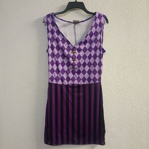 Preowned Mad Hatter Dress And Hat And Neck Piece